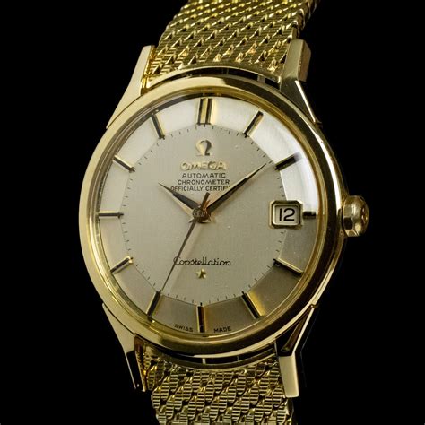 omega constellation pie pan 14k